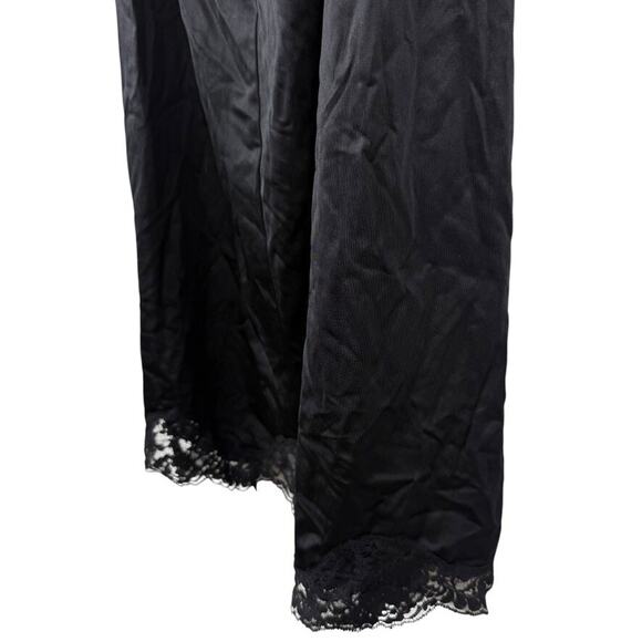 Adonna Womens Black Maxi High Slit Elastic Waist Half Slip Skirt Satin sz 1X - Picture 8 of 16